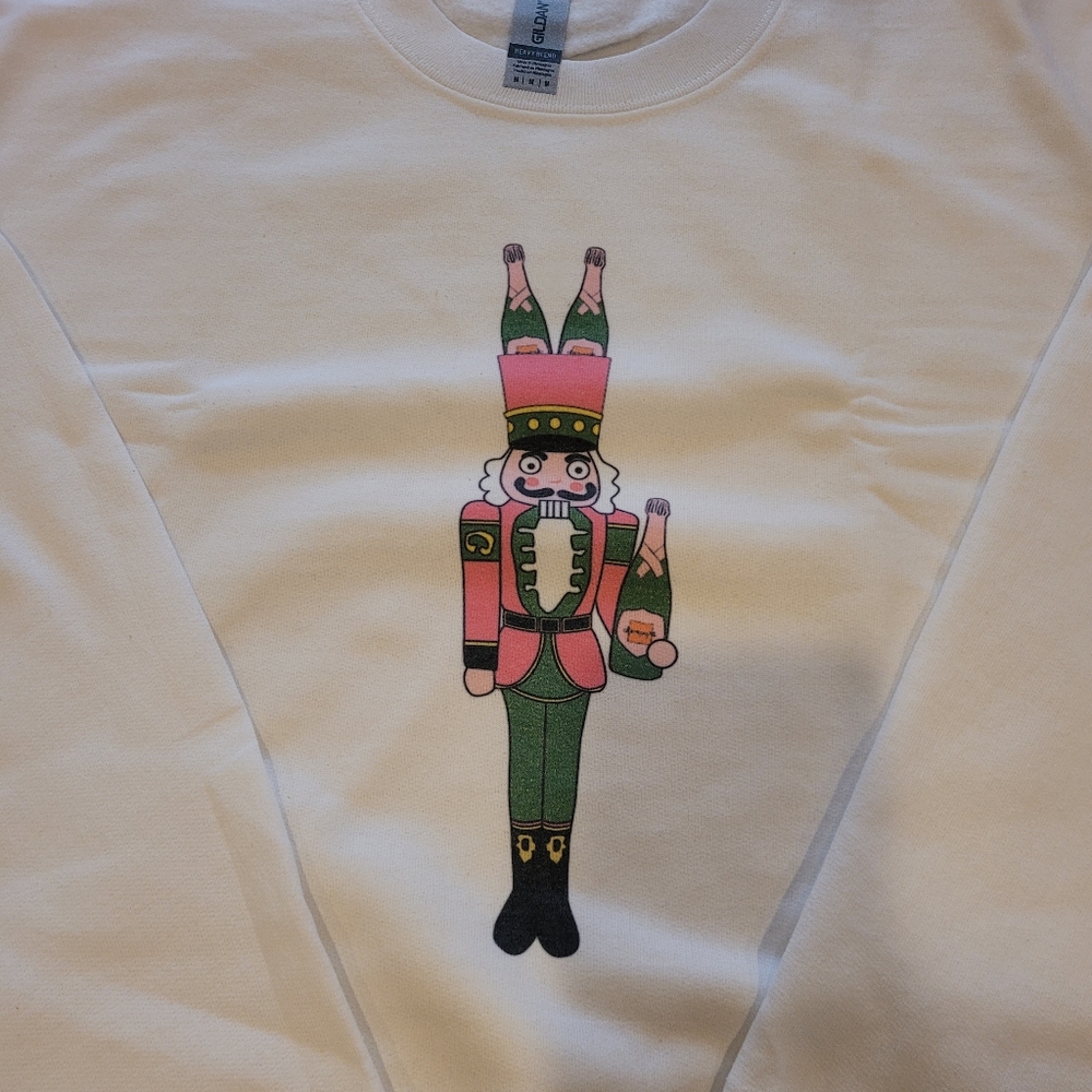 Pink Champagne Nutcracker Luxe Boutique Collection Crewneck Sweatshirt